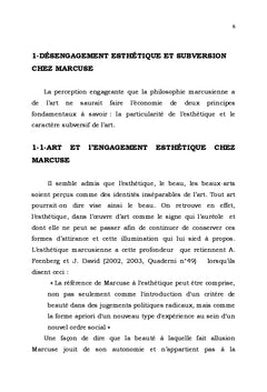 La philosophie de l'art chez Herbert Marcuse: Un desengagement engage