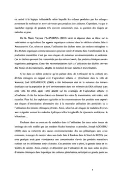 Usage des intrants chimiques