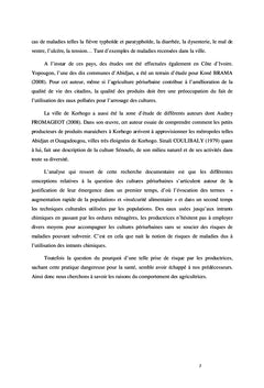 Usage des intrants chimiques