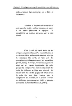 Comprendre la conceptualisation de Competitivite des entreprises