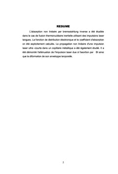 Effets non linaires dus A l'interaction laser-plasma