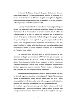 Effets non linaires dus A l'interaction laser-plasma