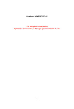 Foi, dialogue et réconciliation