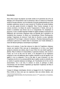 Foi, dialogue et réconciliation