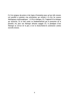 Foi, dialogue et réconciliation