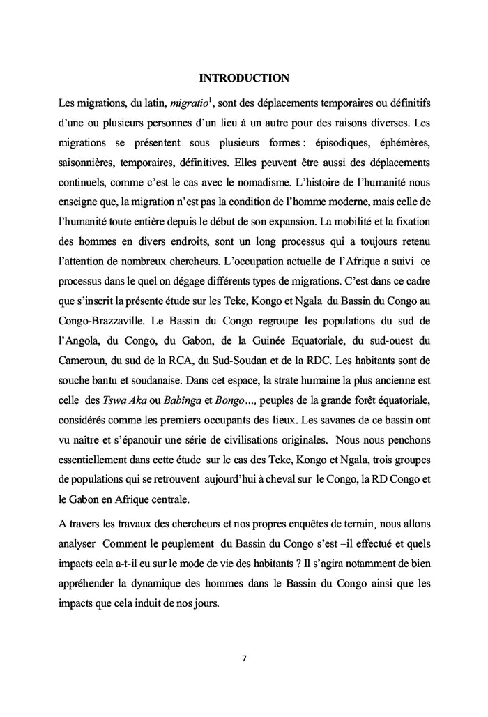 Le peuplement du Bassin du Congo et son impact
