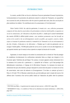 La politique muséale des collectivités territoriales