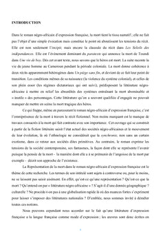 La représentation de la mort dans le roman négro-africain d'expression française
