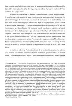 La représentation de la mort dans le roman négro-africain d'expression française