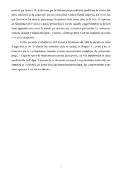 La représentation de la mort dans le roman négro-africain d'expression française