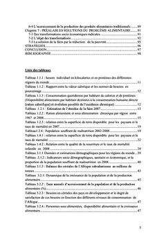 Croissance de la population et les problemes alimentaires en Afrique