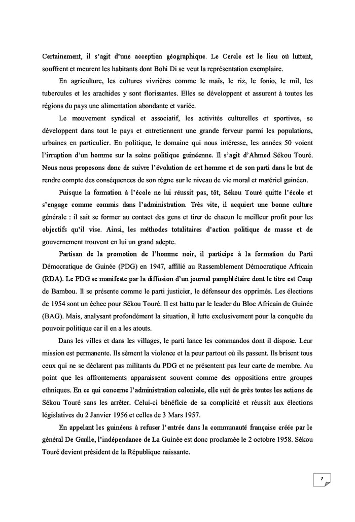 L'Afrique politique dans Le Cercle des Tropiques d'Alioum Fantoure