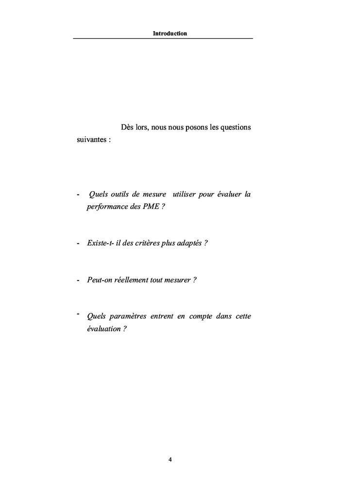 Comprendre la conceptualisation de Performance des entreprises