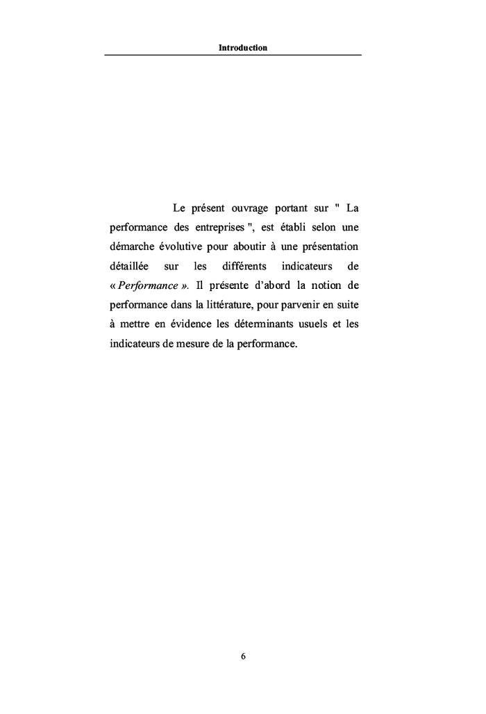 Comprendre la conceptualisation de Performance des entreprises