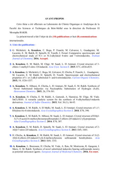Derives de l'indazole : proprietes physico-chimiques et biologiques