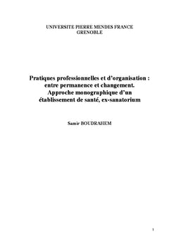 Permanences et changements dans les pratiques professionnelles