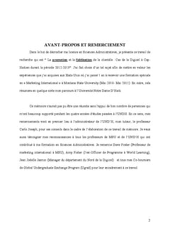 La promotion et la fidélisation de la clientèle