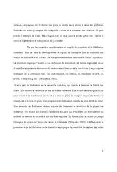 La promotion et la fidélisation de la clientèle