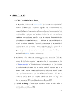 La promotion et la fidélisation de la clientèle
