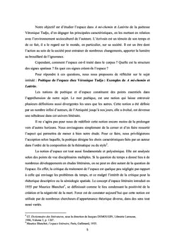 La poétique de l'espace chez Véronique TADJO