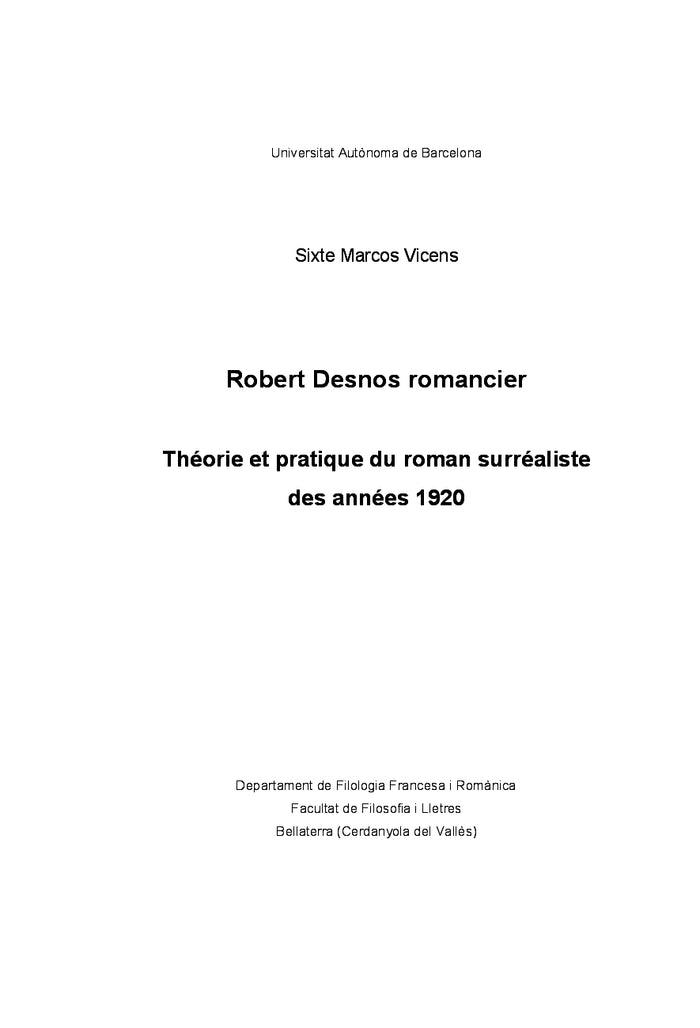 Robert Desnos romancier