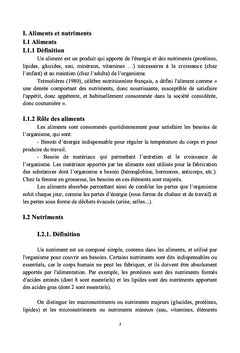 Biochimie, qualité et conservation des aliments