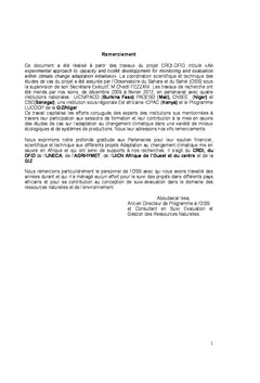 Les capacites d'adaptation au changement climatique