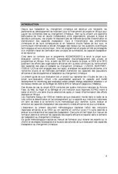 Les capacites d'adaptation au changement climatique