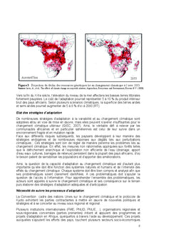 Les capacites d'adaptation au changement climatique