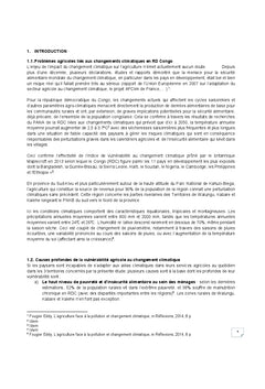 Impact des risques du Changement Climatique sur les activites agricoles