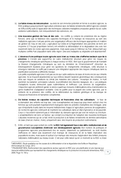 Impact des risques du Changement Climatique sur les activites agricoles