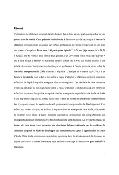 Le chAtiment corporel chez les ecoliers