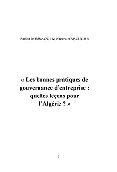 Les bonnes pratiques de Ge : quelles leçons pour l'Algérie?