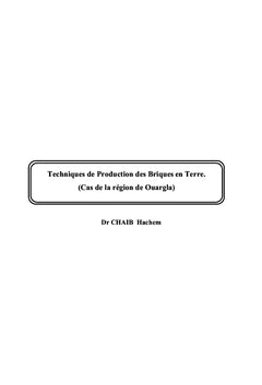 Techniques de production des briques en terre
