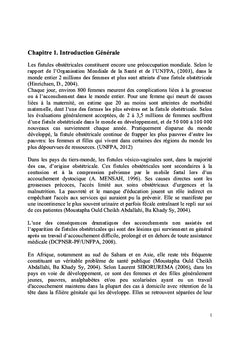 Profil des Patientes operees