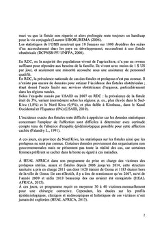 Profil des Patientes operees