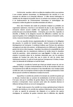 Controle de Gestion: Organisation et Mise en oeuvre