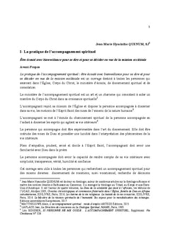 La pratique de l'accompagnement