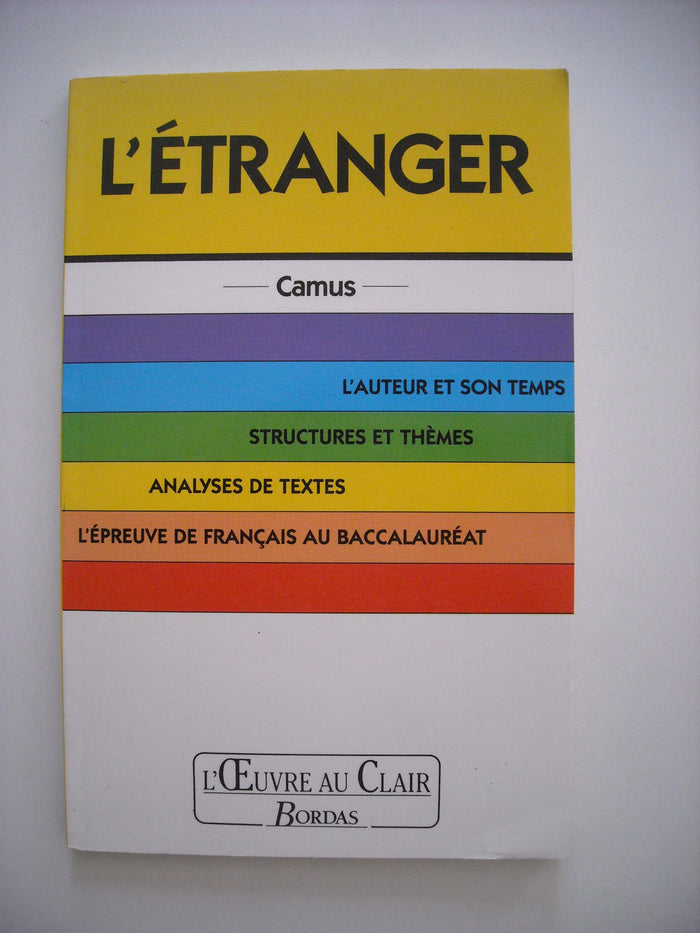 O.CL/CAMUS L'ETRANGER (Ancienne Edition)
