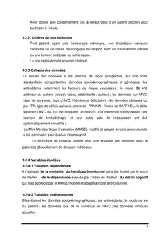 Morbimortalité des AVC au CNHU H.K Maga de Cotonou