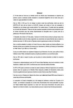 Le conseil de prud'hommes de Montpellier 1875-1907