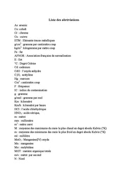 Évaluation de la contamination métallique du sédiment marin