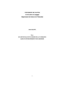 Du lien social sous le mode de la Co-errance