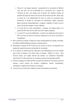 Organisation, gestion et qualité des données de vaccination à Djibouti