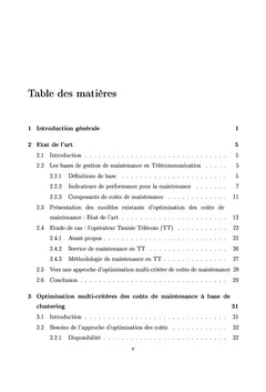Optimisation des coûts de maintenance dans le secteur de telecoms