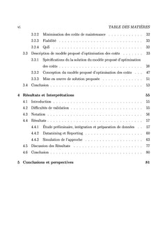 Optimisation des coûts de maintenance dans le secteur de telecoms
