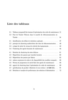 Optimisation des coûts de maintenance dans le secteur de telecoms