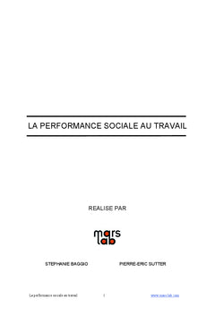 La performance sociale au travail