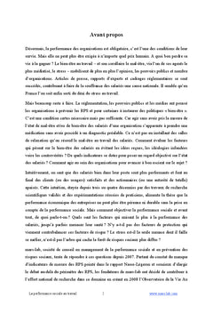La performance sociale au travail