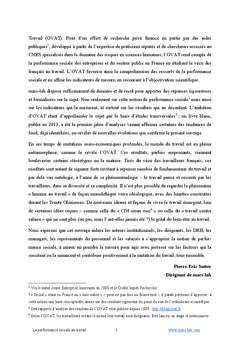 La performance sociale au travail